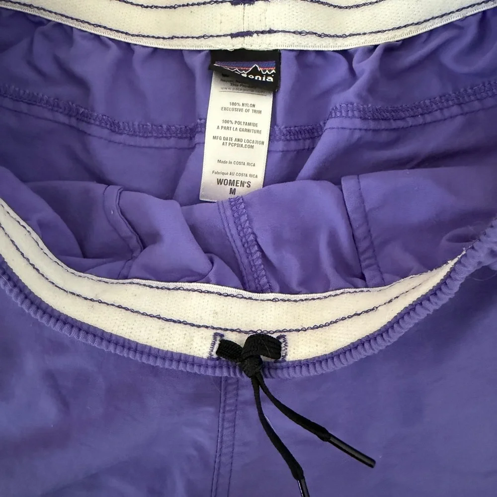 Patagonia Women's Purple Athletic Elastic-Waist Shorts - Picture 2 of 4